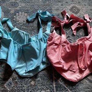 SHEIN Corset Zip up tops